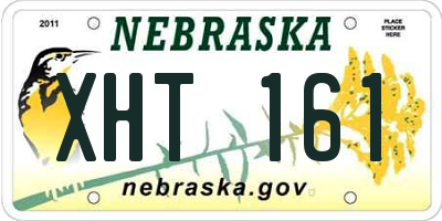 NE license plate XHT161