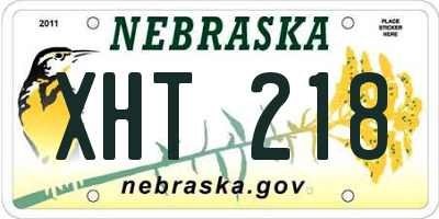 NE license plate XHT218