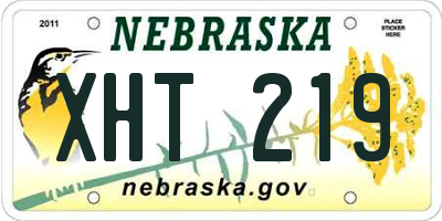 NE license plate XHT219