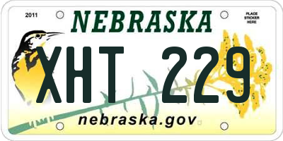 NE license plate XHT229