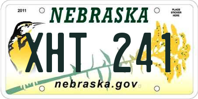 NE license plate XHT241