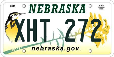 NE license plate XHT272