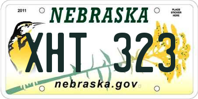 NE license plate XHT323