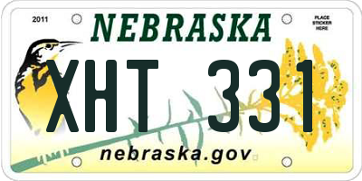 NE license plate XHT331