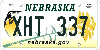 NE license plate XHT337