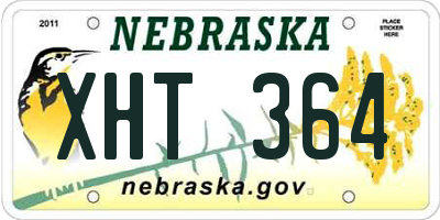 NE license plate XHT364