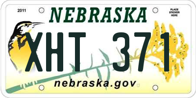 NE license plate XHT371