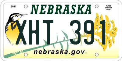 NE license plate XHT391
