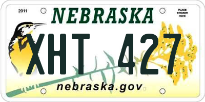 NE license plate XHT427