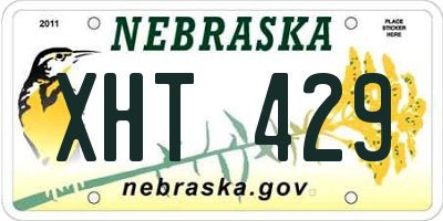 NE license plate XHT429
