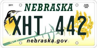 NE license plate XHT442