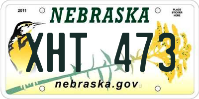 NE license plate XHT473