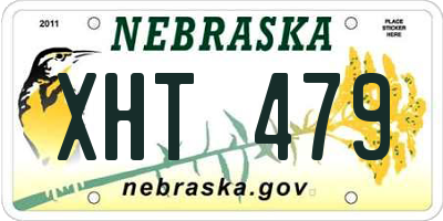 NE license plate XHT479