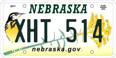 NE license plate XHT514