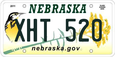NE license plate XHT520