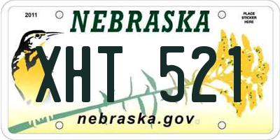NE license plate XHT521