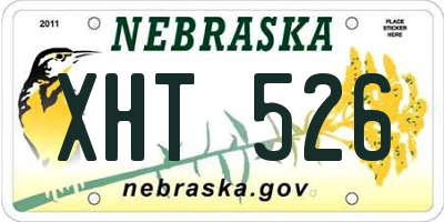 NE license plate XHT526