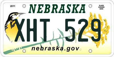 NE license plate XHT529