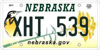 NE license plate XHT539
