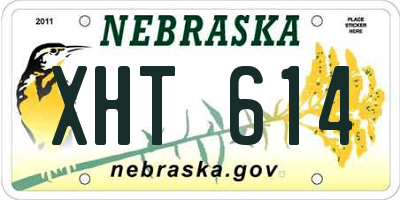 NE license plate XHT614