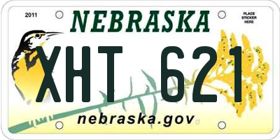 NE license plate XHT621