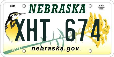 NE license plate XHT674