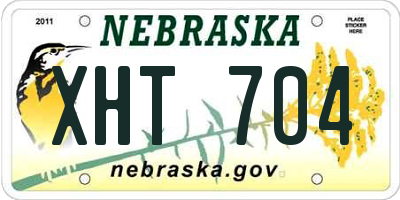 NE license plate XHT704