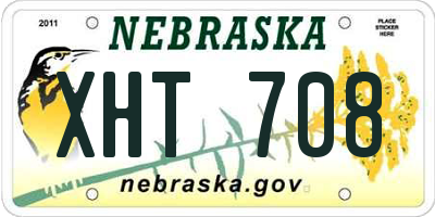 NE license plate XHT708