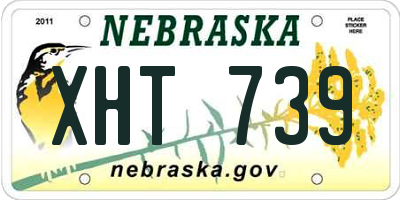 NE license plate XHT739