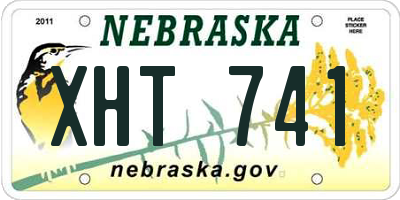 NE license plate XHT741