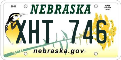 NE license plate XHT746