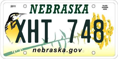 NE license plate XHT748