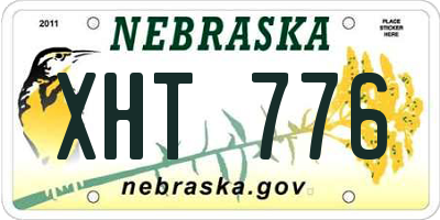 NE license plate XHT776