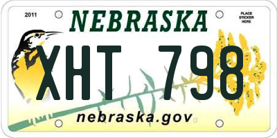 NE license plate XHT798