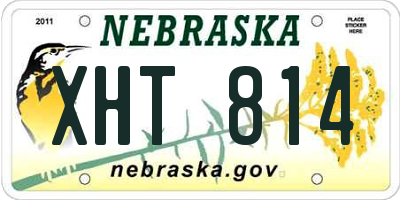 NE license plate XHT814