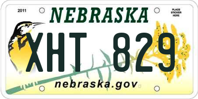 NE license plate XHT829
