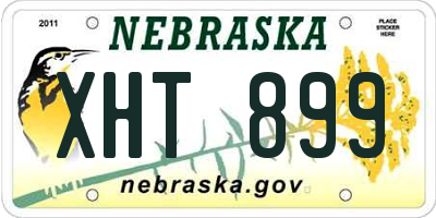 NE license plate XHT899