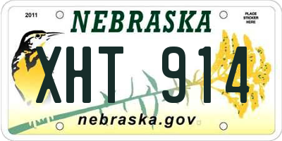 NE license plate XHT914