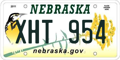 NE license plate XHT954