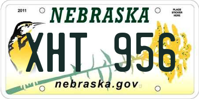 NE license plate XHT956