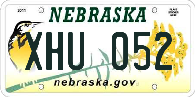 NE license plate XHU052
