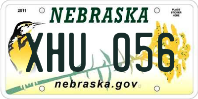 NE license plate XHU056