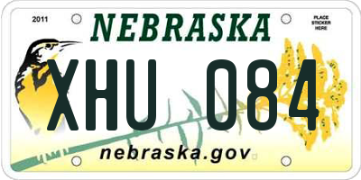 NE license plate XHU084