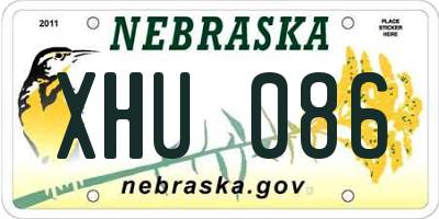 NE license plate XHU086