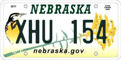 NE license plate XHU154