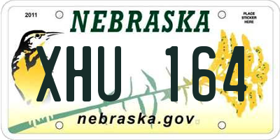NE license plate XHU164