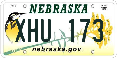 NE license plate XHU173
