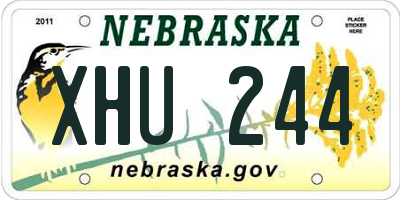 NE license plate XHU244