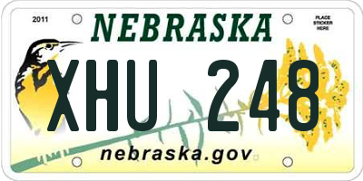 NE license plate XHU248