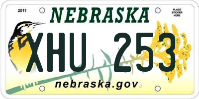 NE license plate XHU253